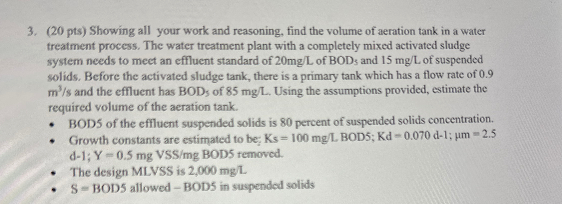 ( 2 0 pts ) Showing all your work and reasoning,