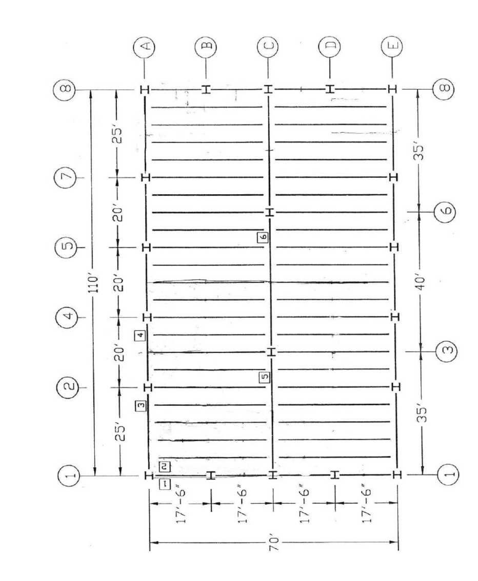 Problem 1 Given: The roof framing plan Service