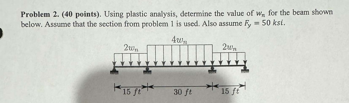 Problem 2 . ( 4 0 points ) . Using plastic