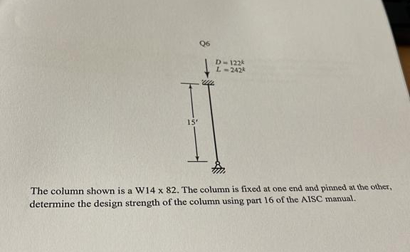 The column shown is a W 1 4 8 2 . The column is
