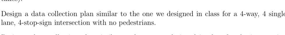 Design a data collection plan similar to the one