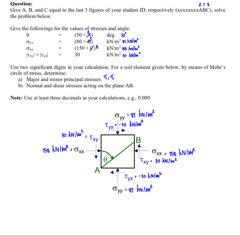 Question: 2 1 8 Give A , B , and C equal to the