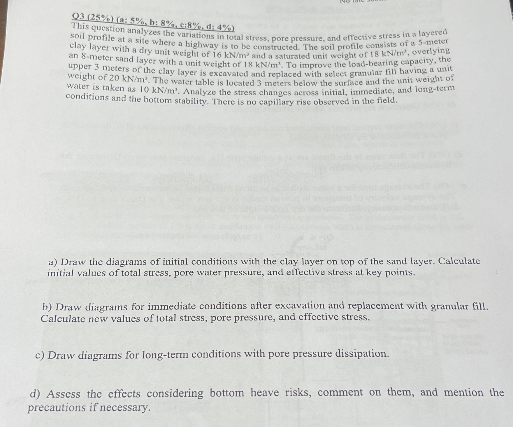 Q 3 ( 2 5 % ) ( a: 5 % , b : 8 % , c : 8 % , d :