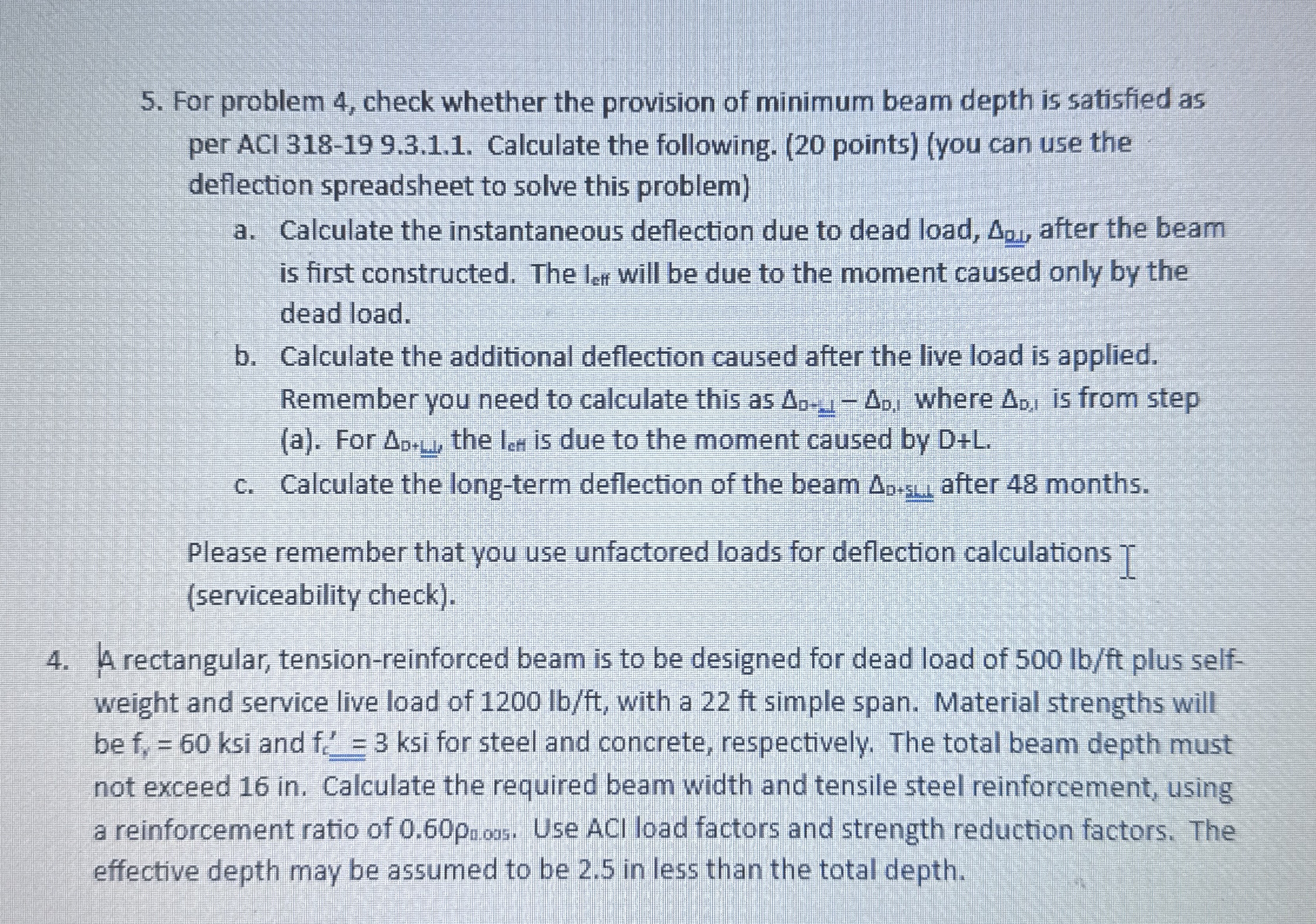 For problem 4 , check whether the provision of