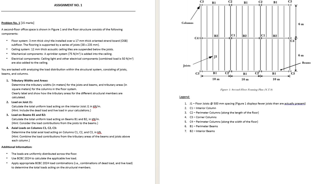 Problem No . 1 [ 1 5 marks ] A second - floor
