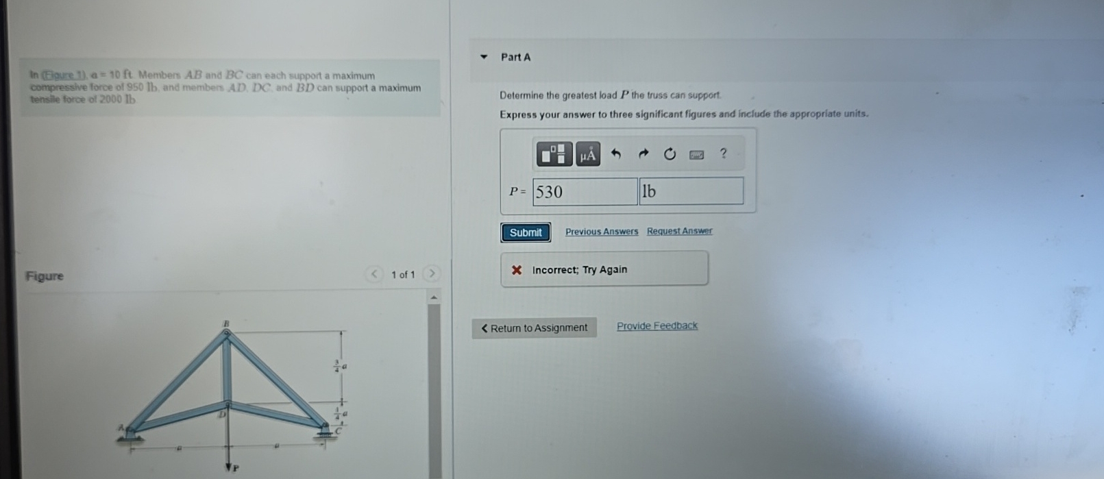 In ( Gigure 1 1 . a = 1 0 f t . Members A B and B