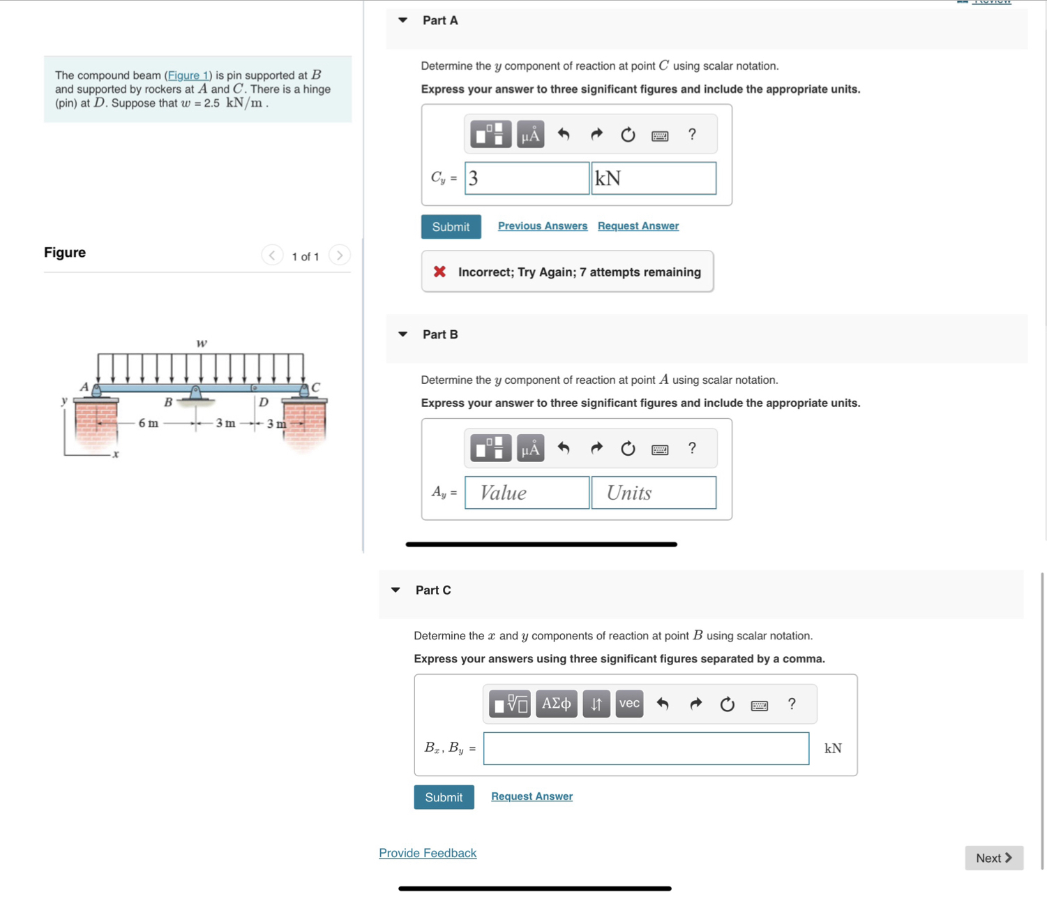 Part A The compound beam ( Figure 1 ) is pin