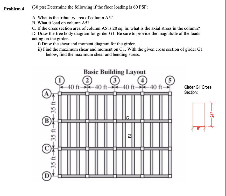 Problem 4 ( 3 0 pts ) Determine the following if