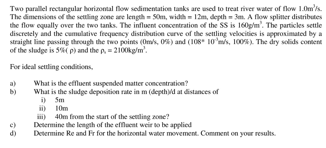 Two parallel rectangular horizontal flow
