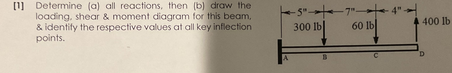 [ 1 ] Determine ( a ) all reactions, then ( b )