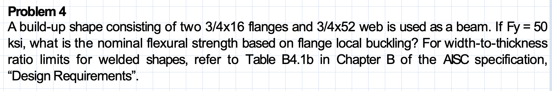 Problem 4 A build - up shape consisting of two \