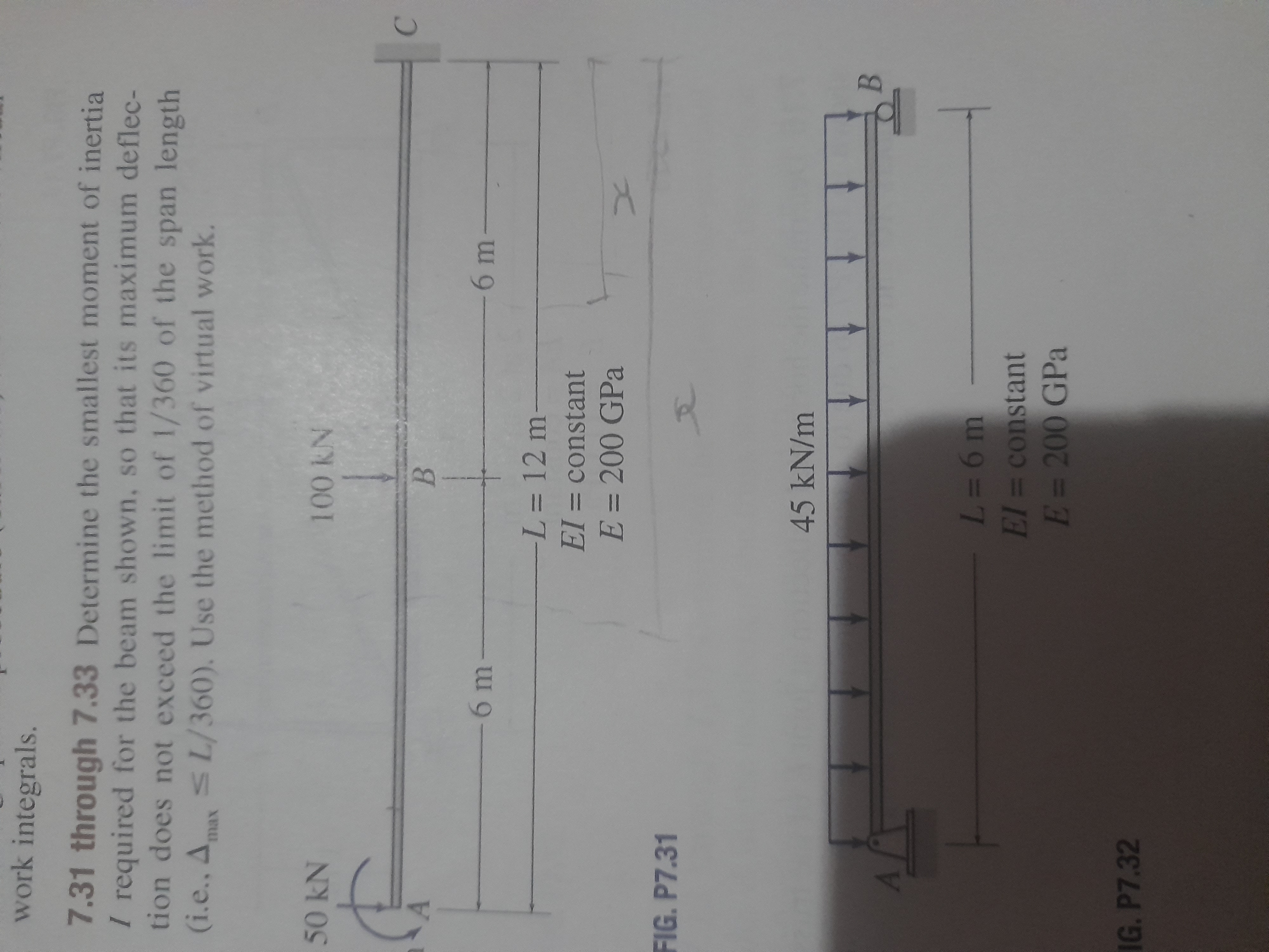 work integrals. 7 . 3 1 through 7 . 3 3 Determine