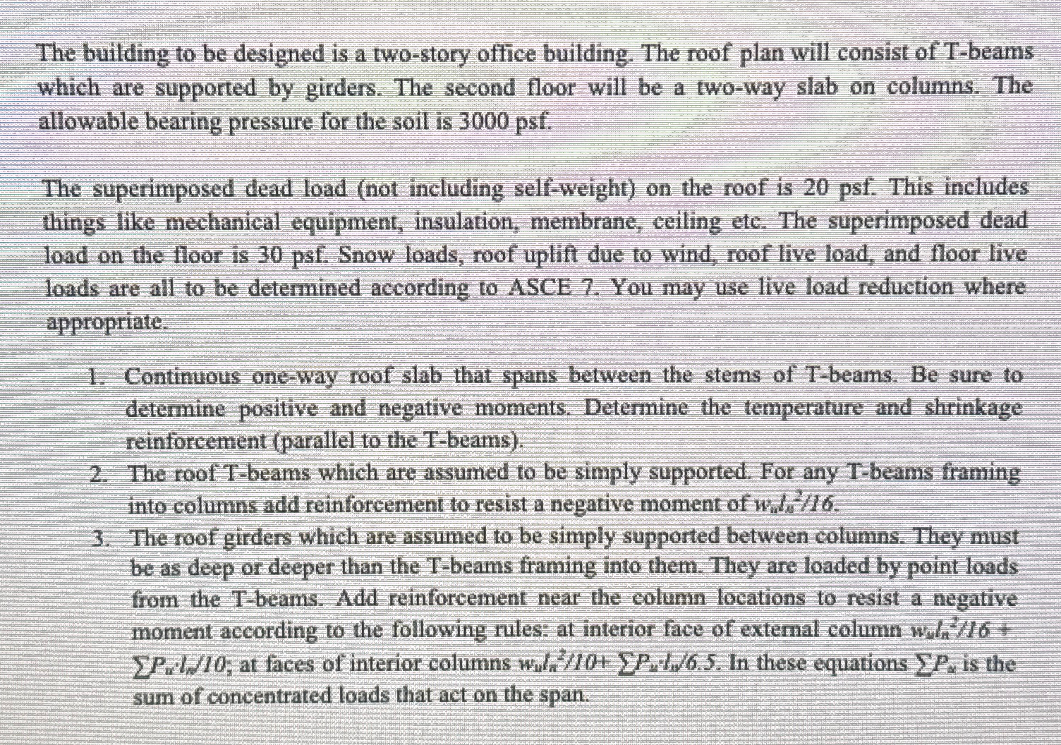 # 3 Solution - The building to be designed is a