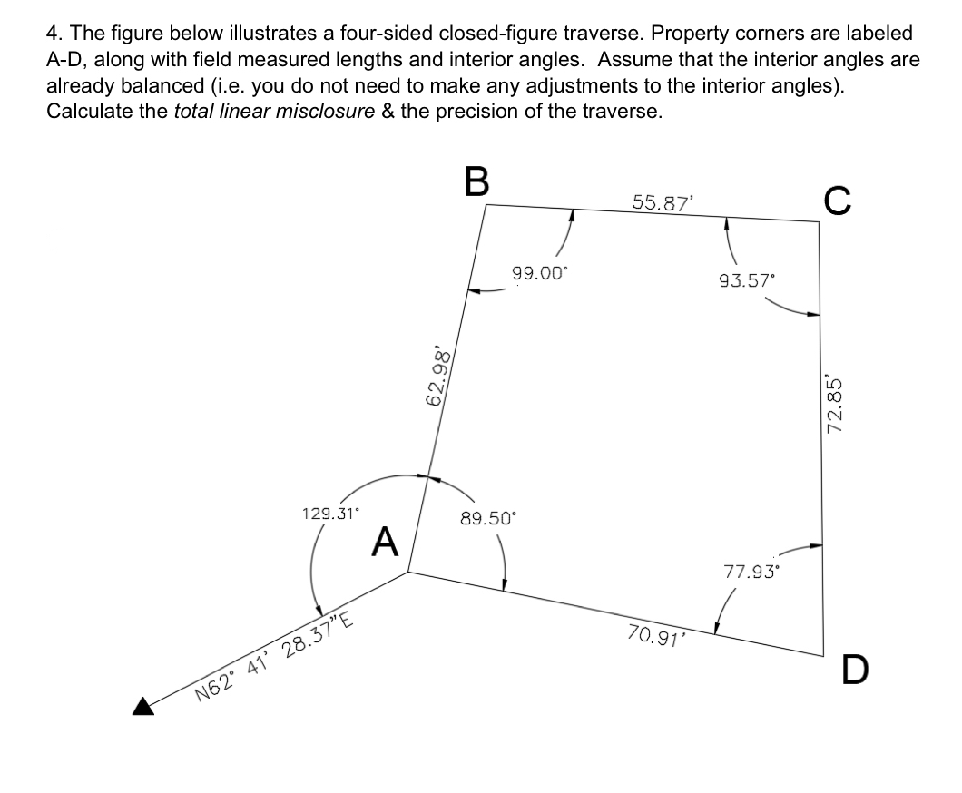 The figure below illustrates a four - sided