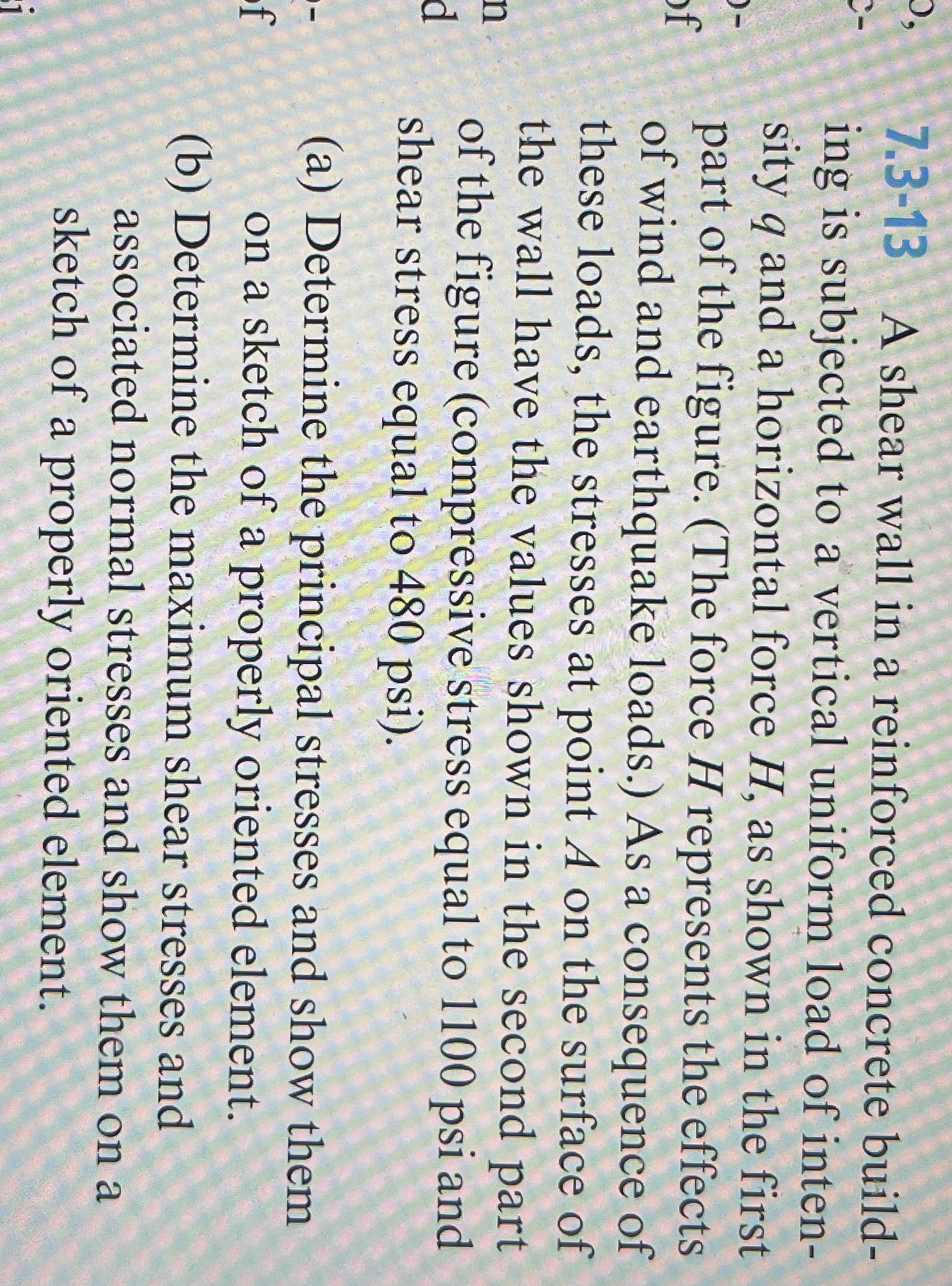 7 . 3 - 1 3 A shear wall in a reinforced concrete