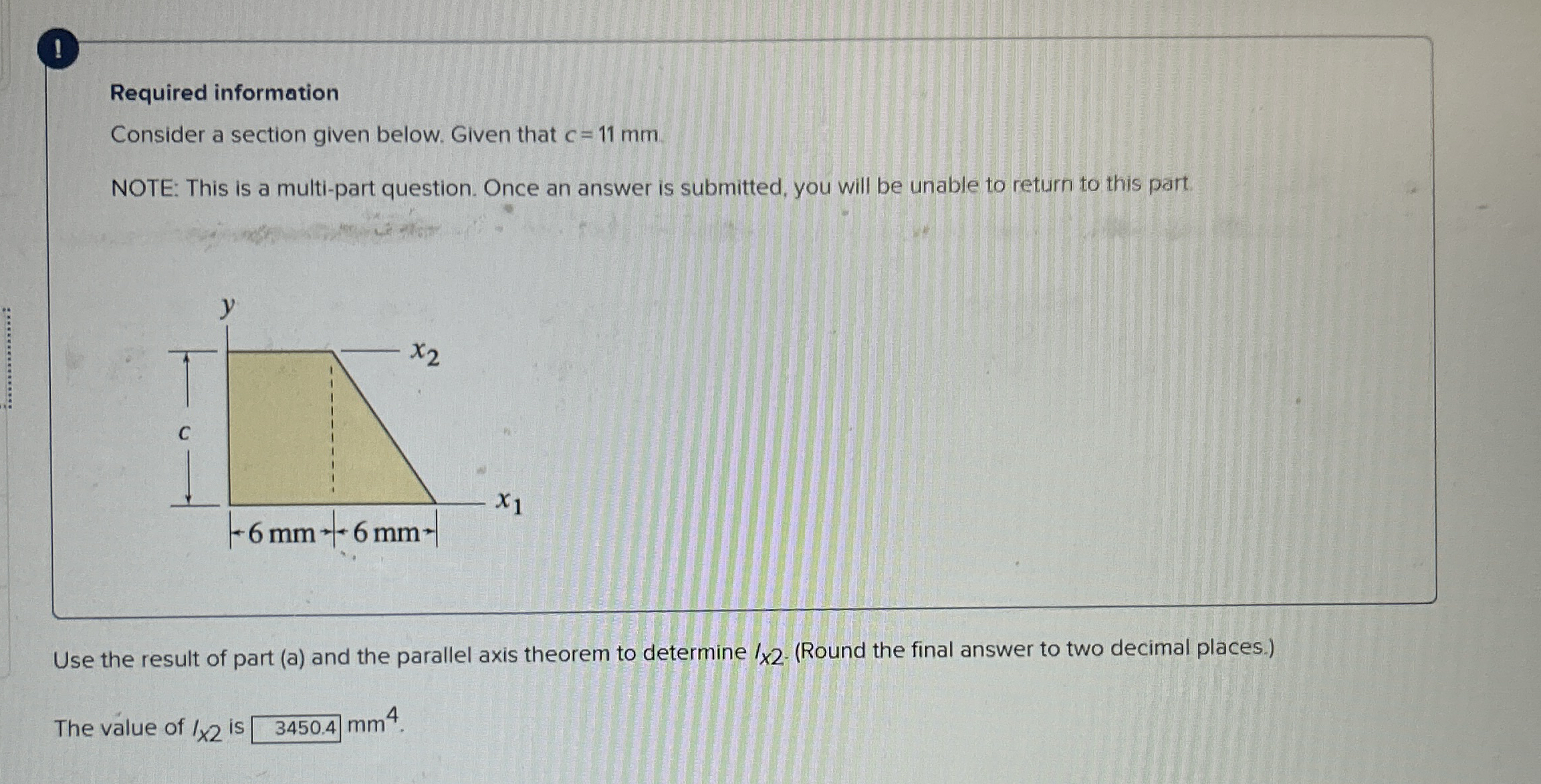 ! Required information Consider a section given