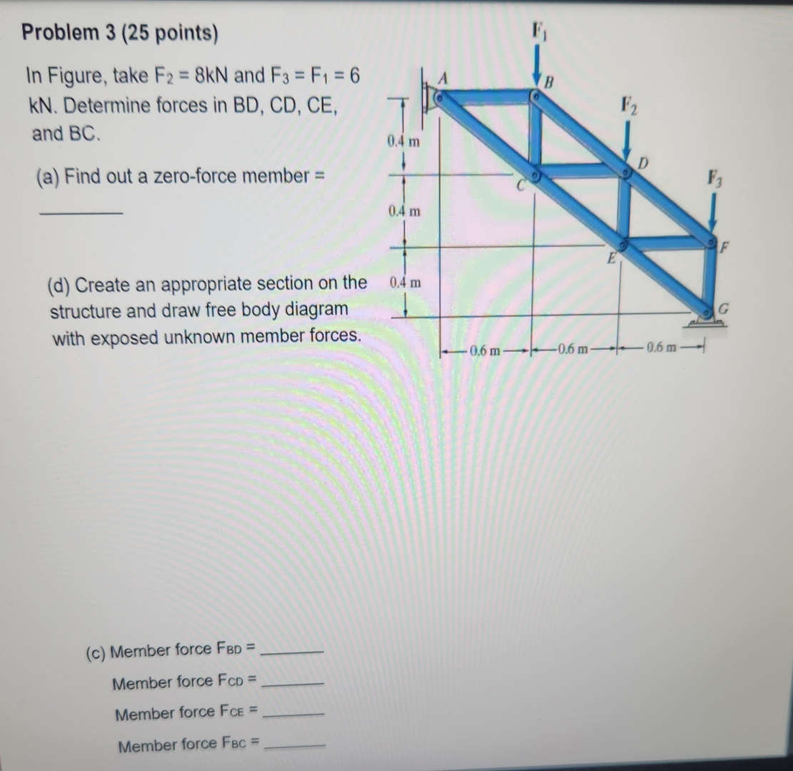 Problem 3 ( 2 5 points ) In Figure, take F 2 = 8