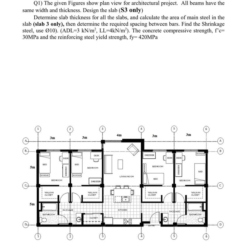 Q 1 ) The given Figures show plan view for