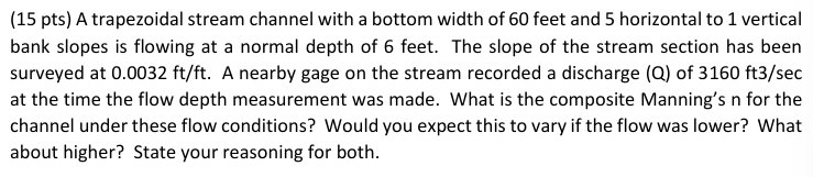 \ ( ( 1 5 \ mathrm { pts } ) \ ) A trapezoidal