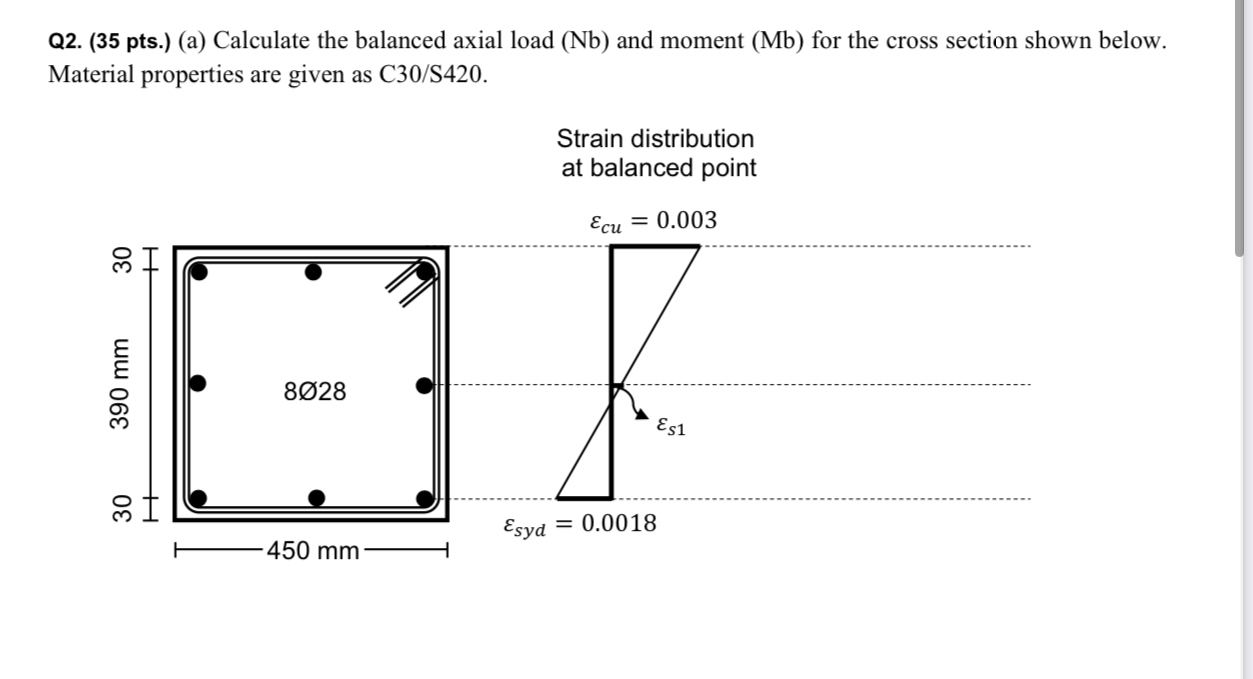 Q 2 . ( 3 5 pts . ) ( a ) Calculate the balanced
