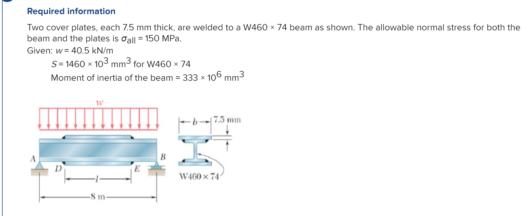 Two cover plates, each 7 . 5 mm thick, are welded