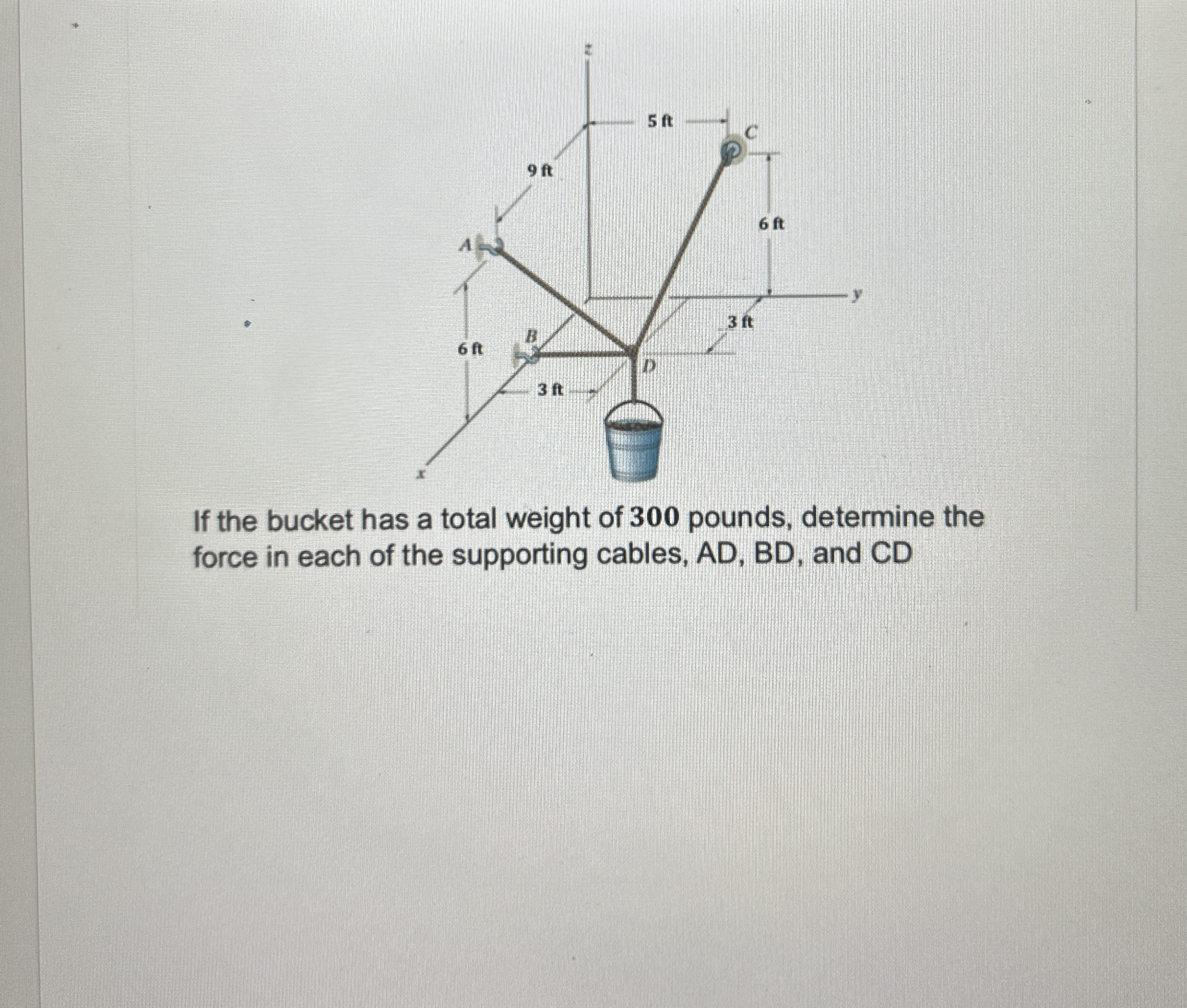 If the bucket has a total weight of 3 0 0 pounds,