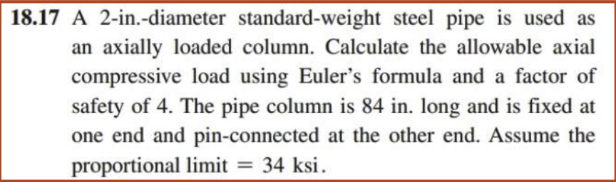 Calculate the allowable axial compressive load