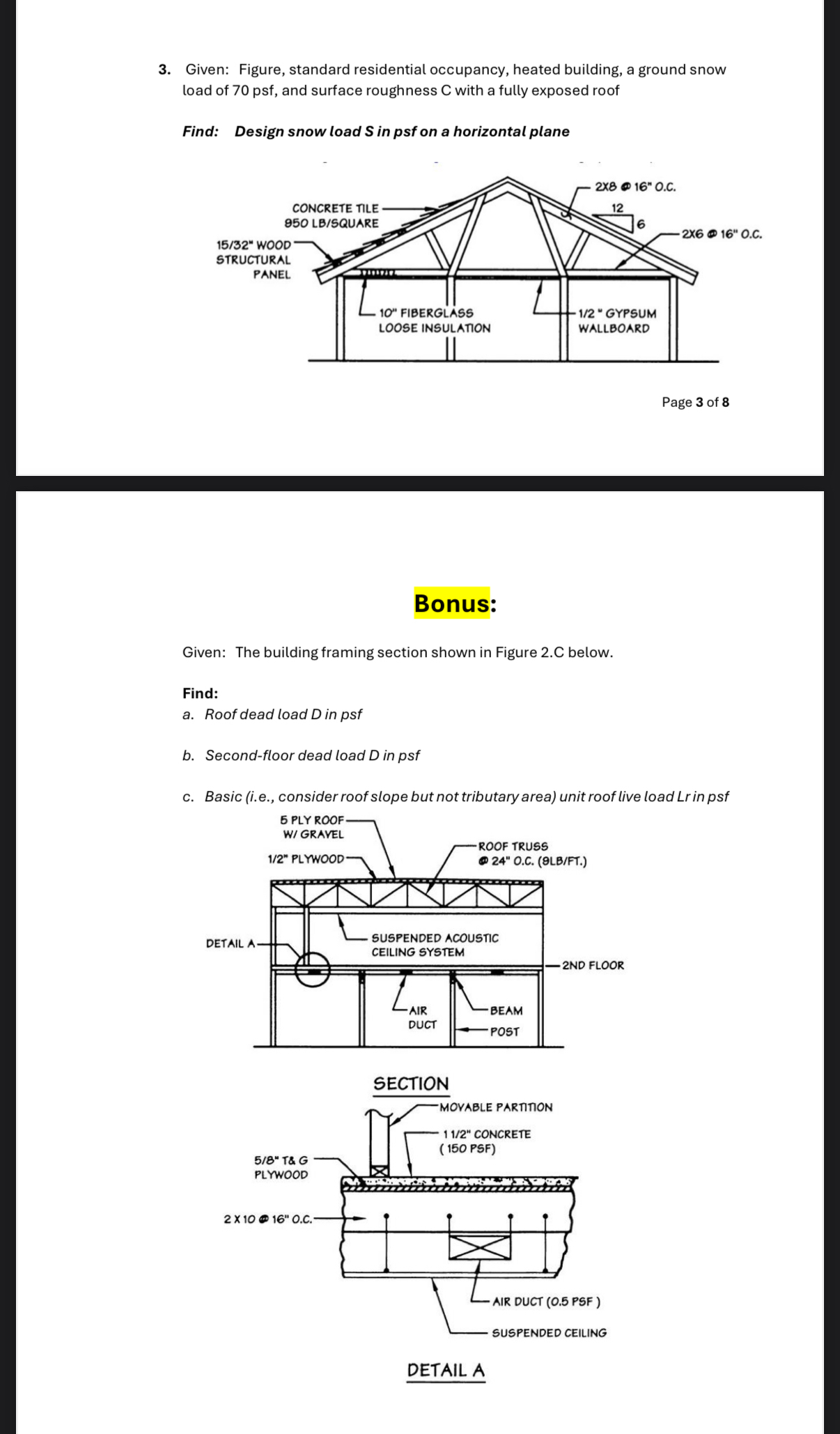 Given: Figure, standard residential occupancy,