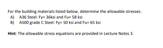 For the building materials listed below,