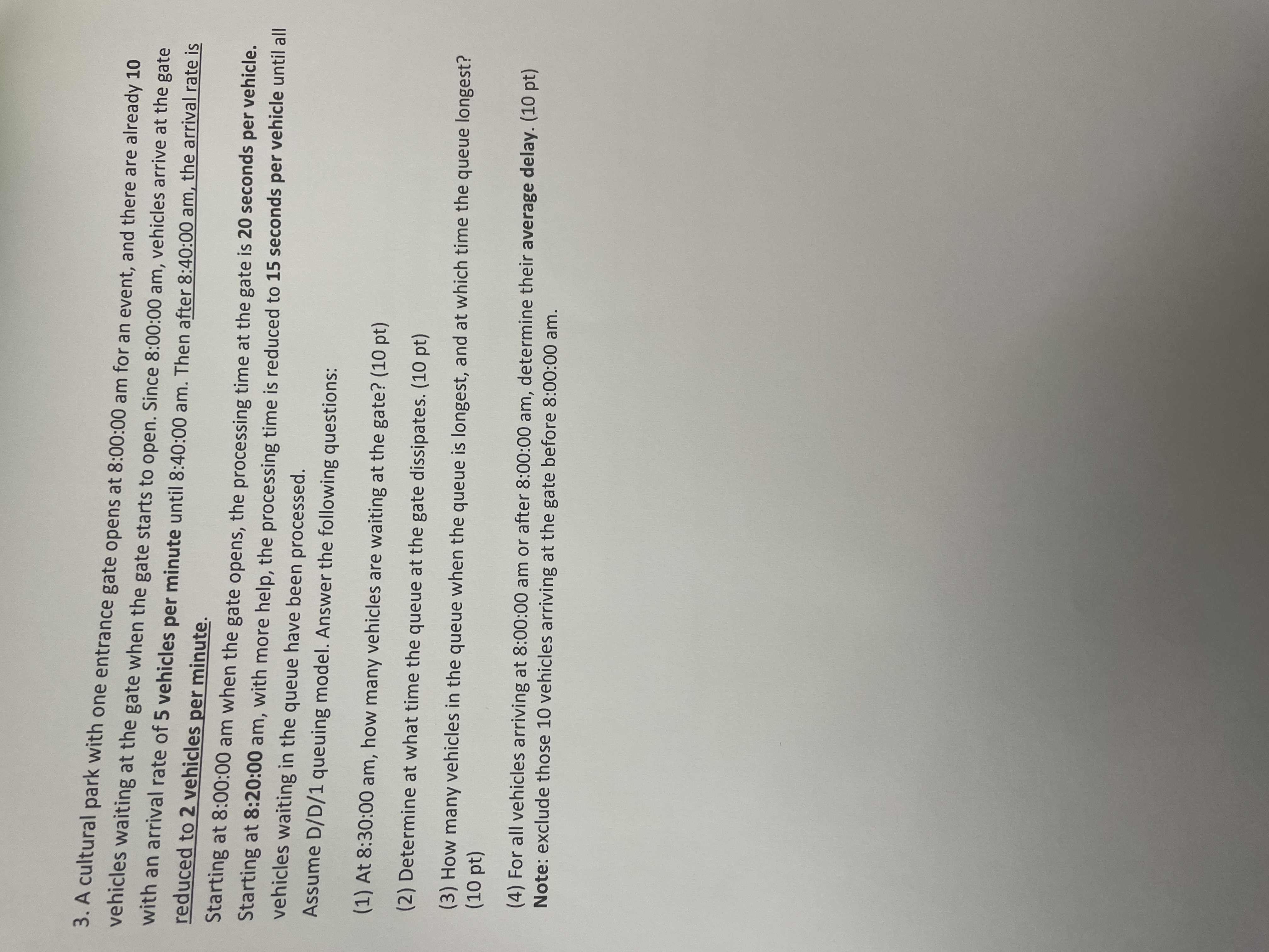 A cultural park with one entrance gate opens at 8