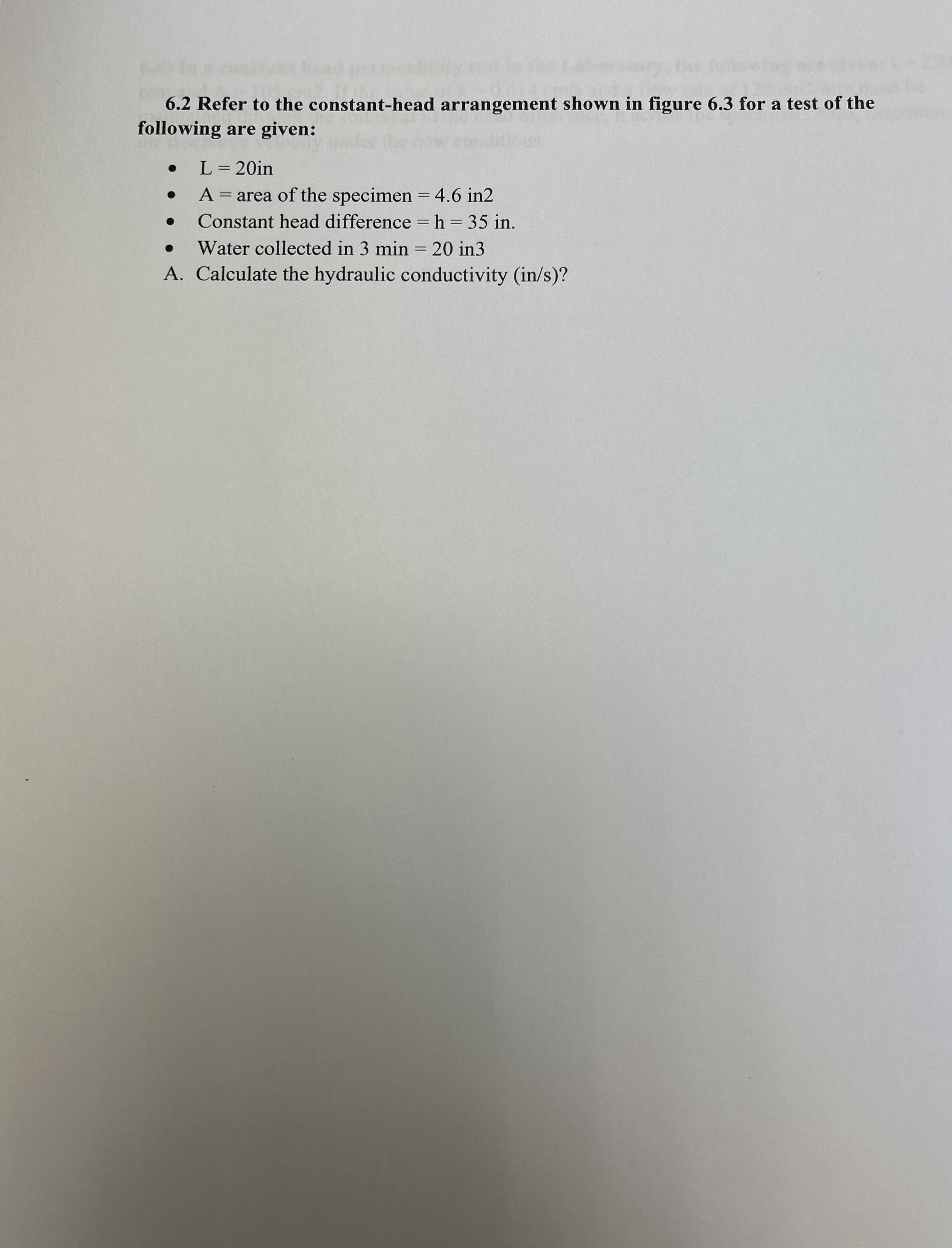 6 . 2 Refer to the constant - head arrangement