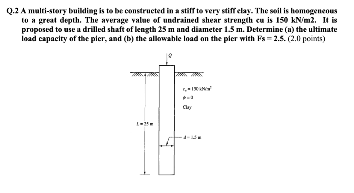 Q . 2 A multi - story building is to be