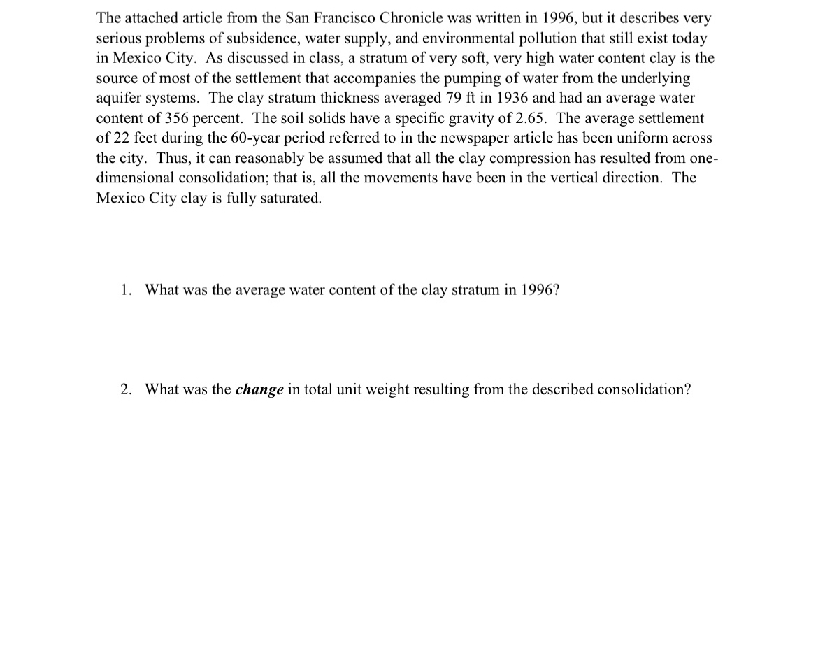 The attached article from the San Francisco