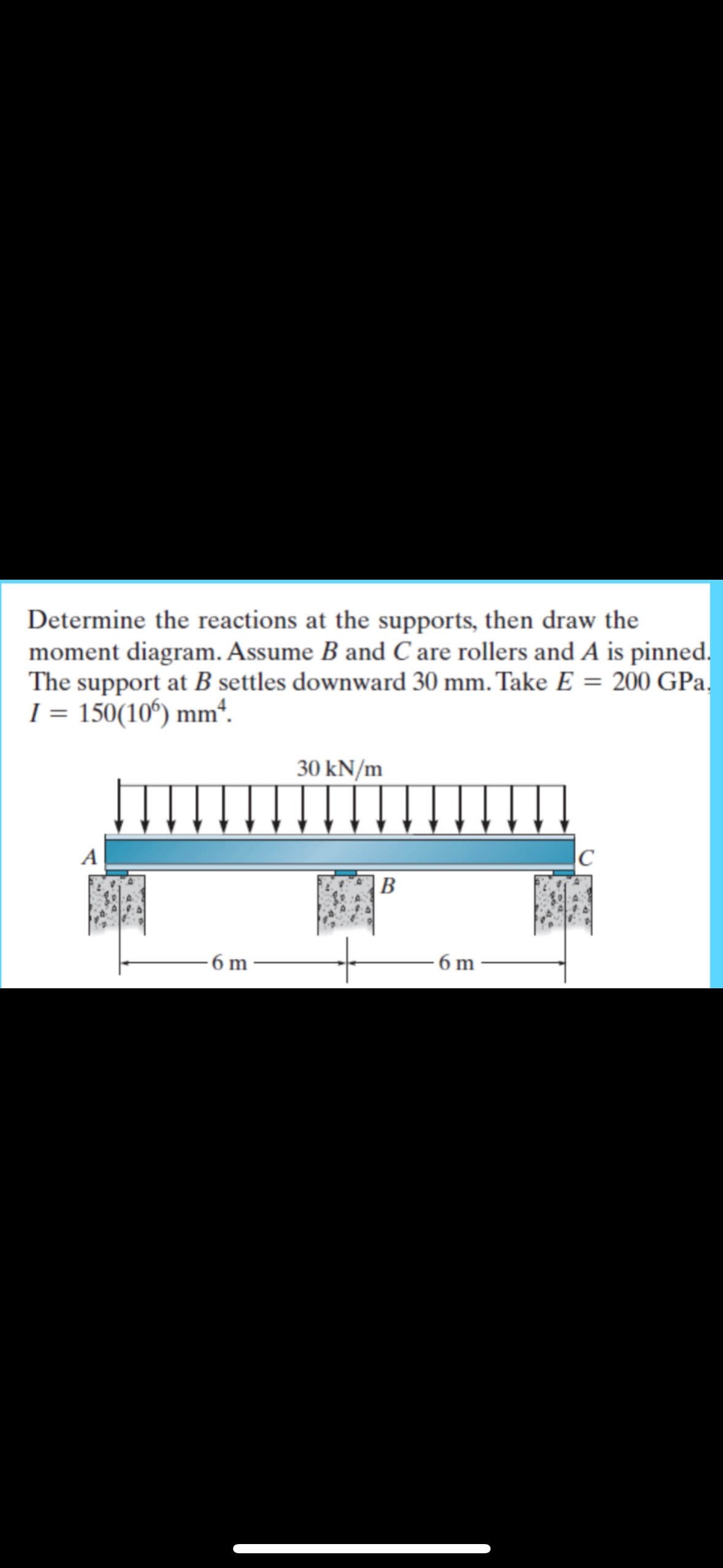 Determine the reactions at the supports, then