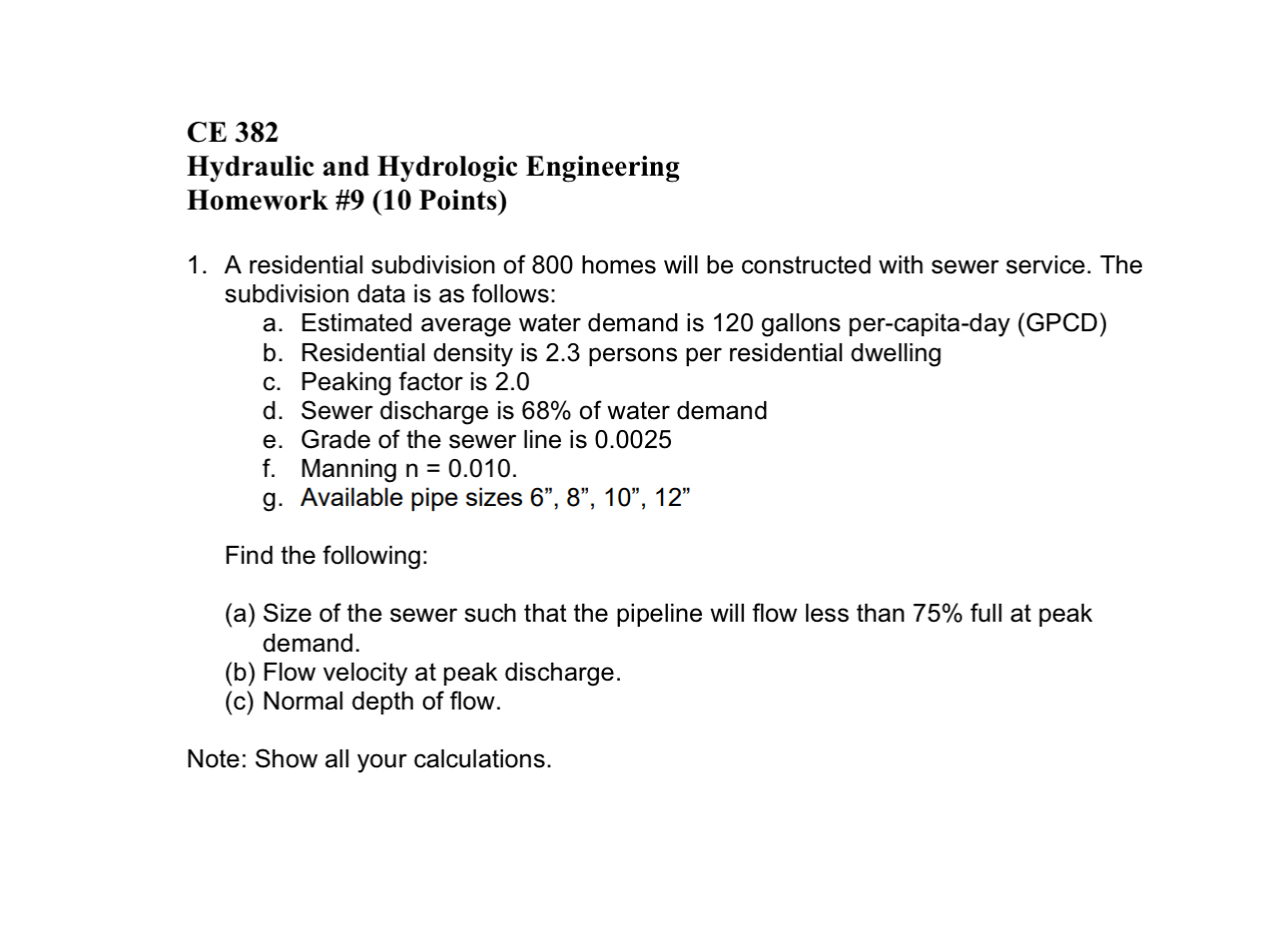 CE 3 8 2 Hydraulic and Hydrologic Engineering