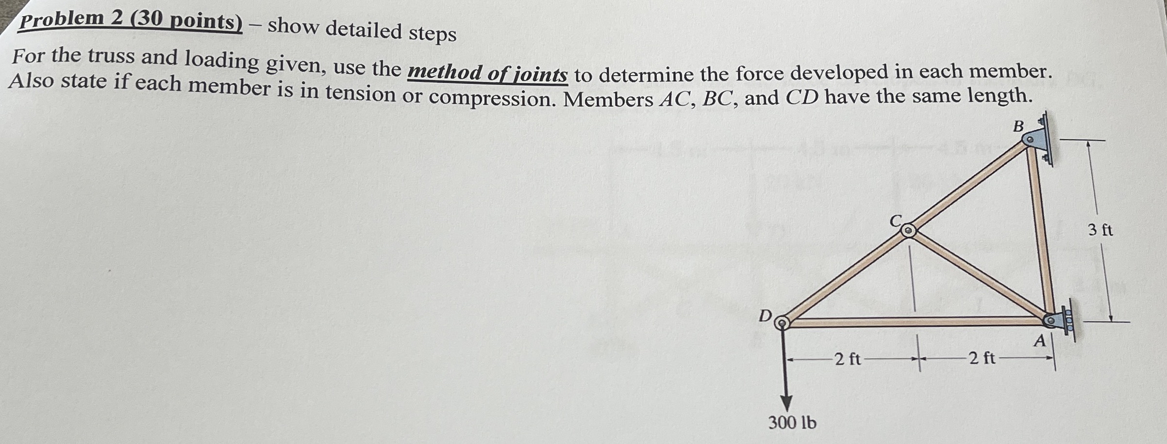 Problem 2 ( 3 0 points ) - show detailed steps
