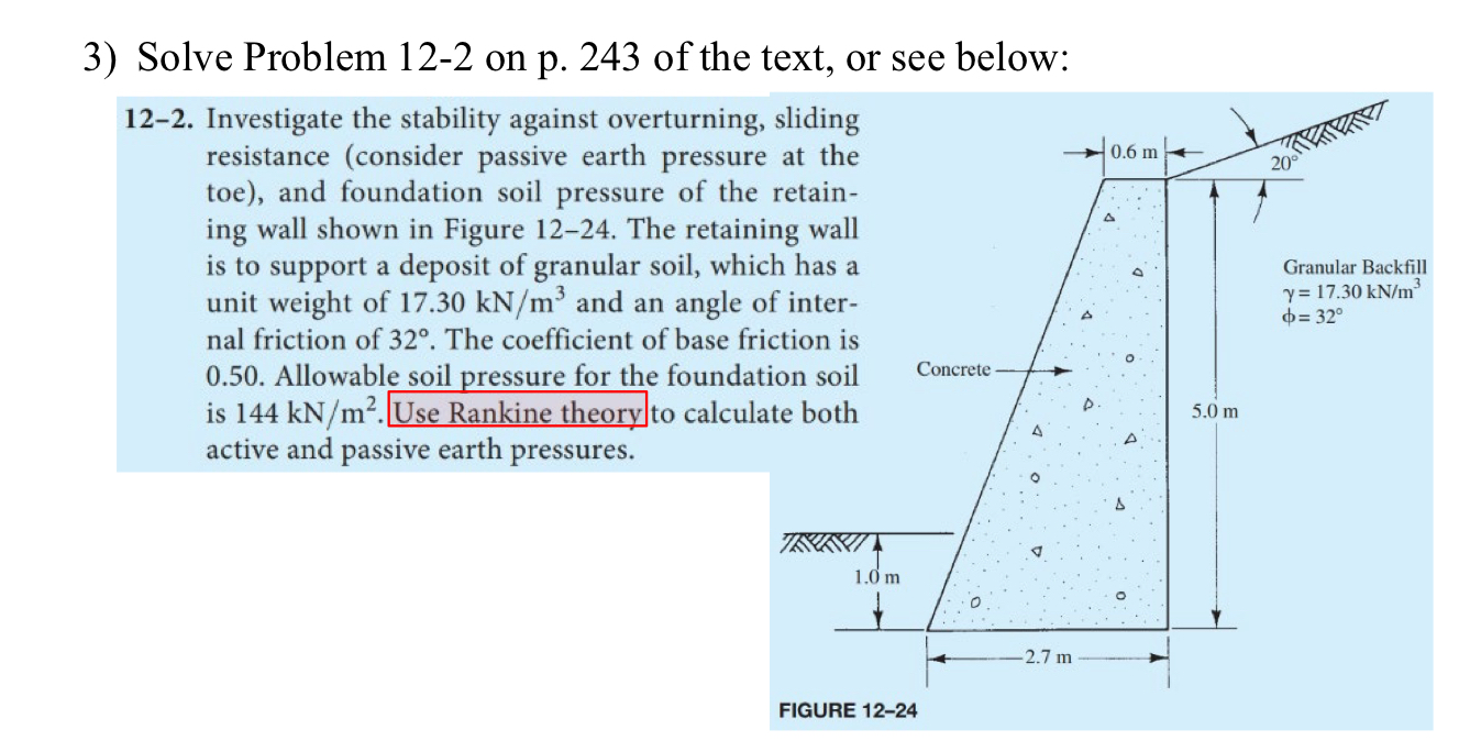 Investigate the stability against overturning,