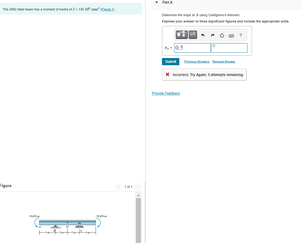 The A 9 9 2 steel beam has a moment of inertia of