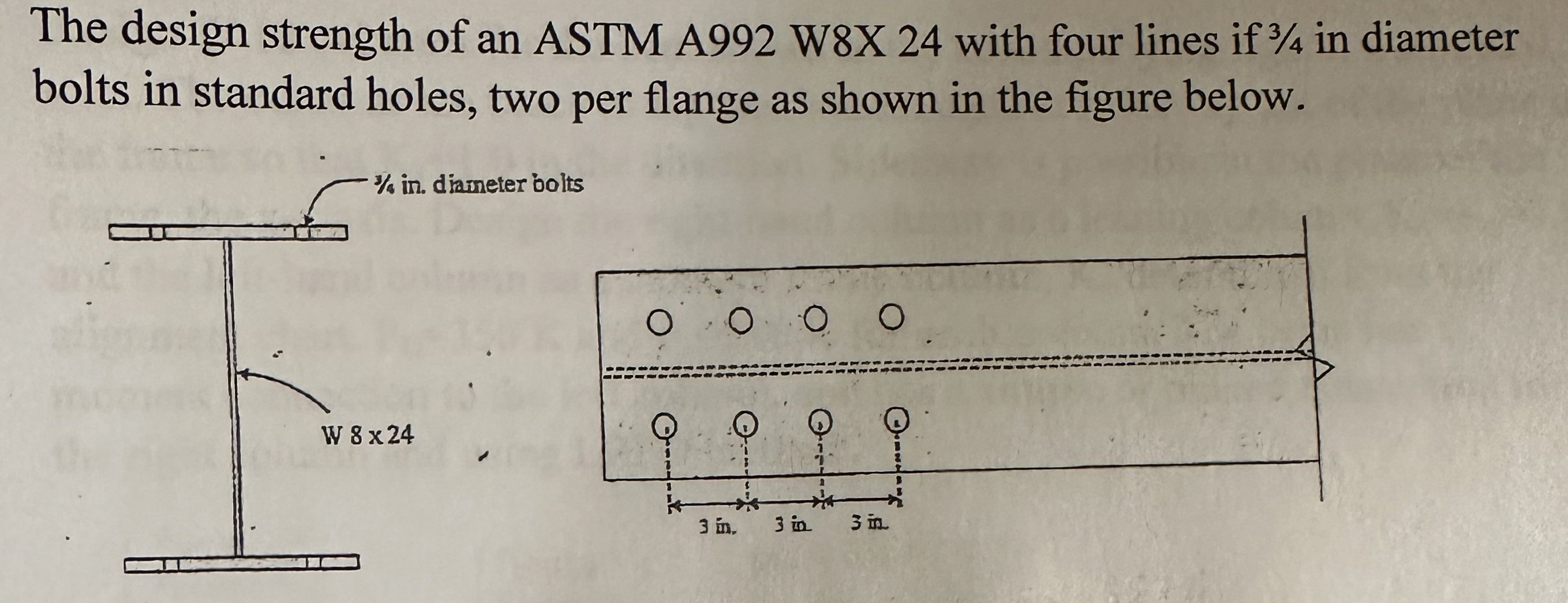 The design strength of an ASTM A 9 9 2 W 8 X 2 4