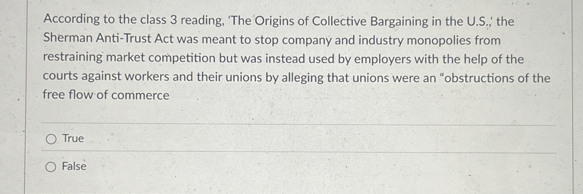 According to the class 3 reading, 'The Origins of