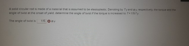 A solid circular rod is made of a material that