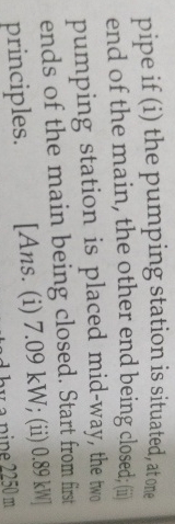 A hydraulic power main 4 . 5 km long and 0 . 2 2