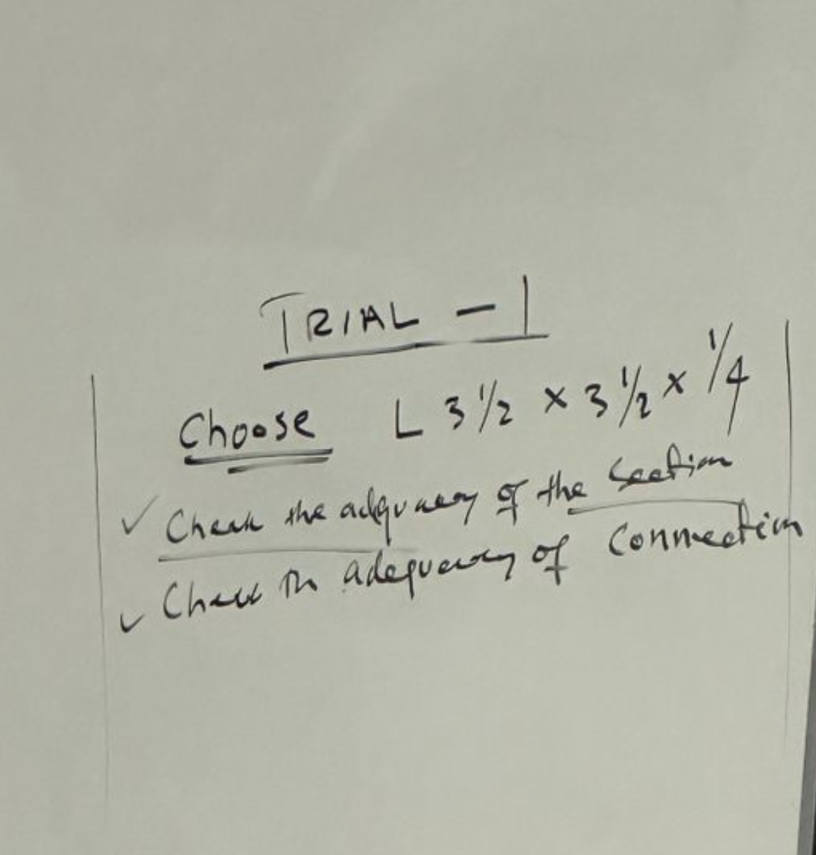 TRIAL - 1 Choose L 3 1 2 3 1 2 1 4 Check the