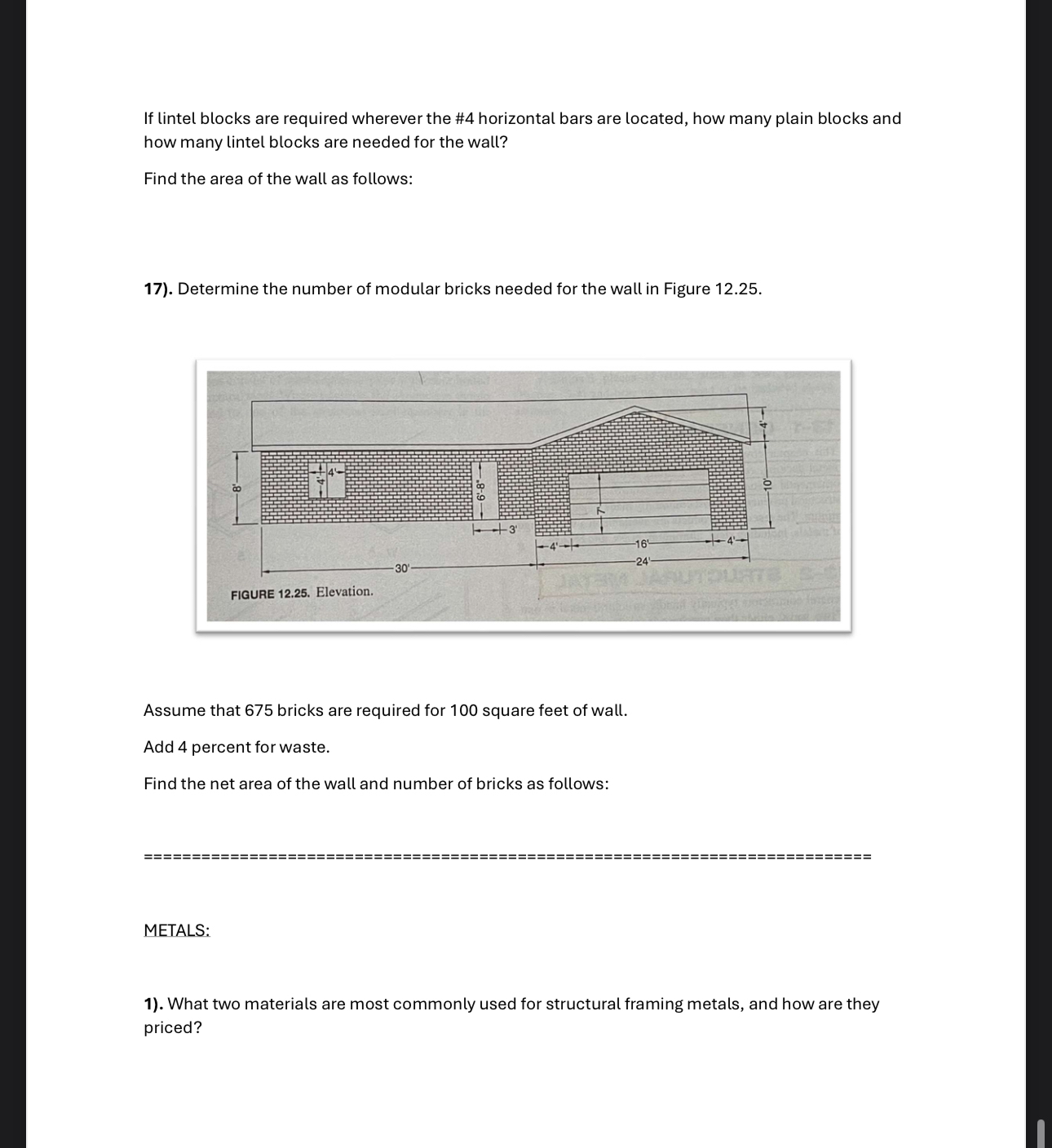 If lintel blocks are required wherever the # 4