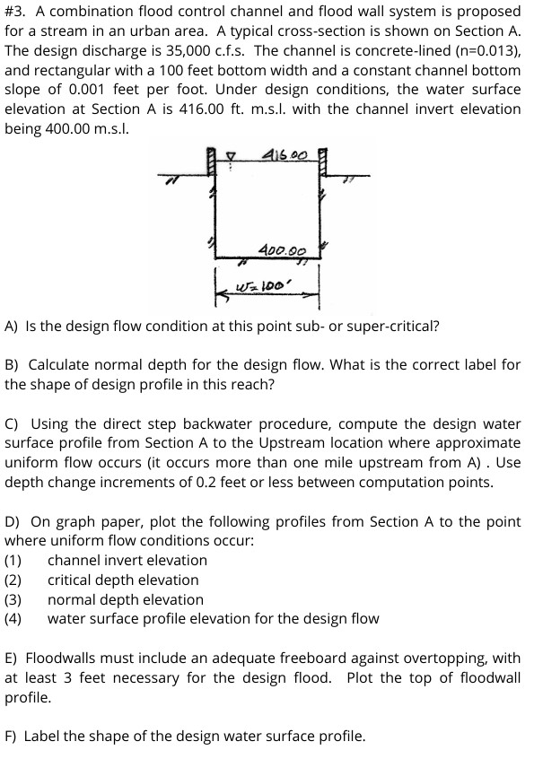 A combination flood control channel and flood
