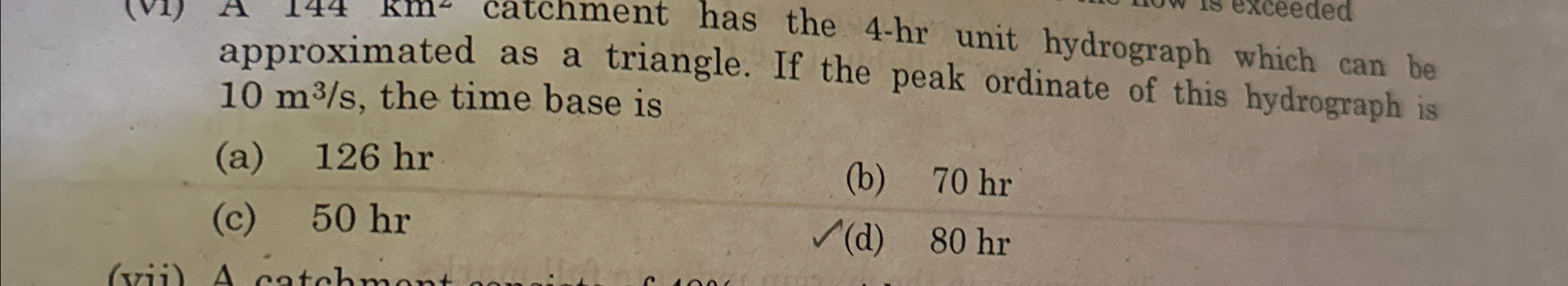 apprimated has the 4 - h r unit hydrograph which