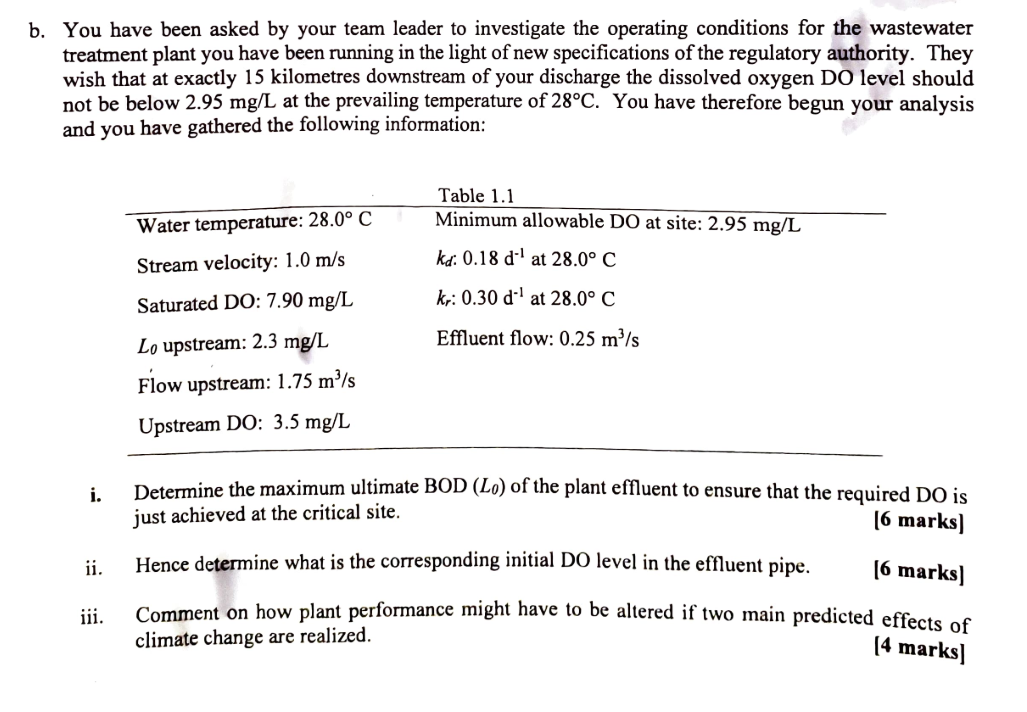 b . You have been asked by your team leader to