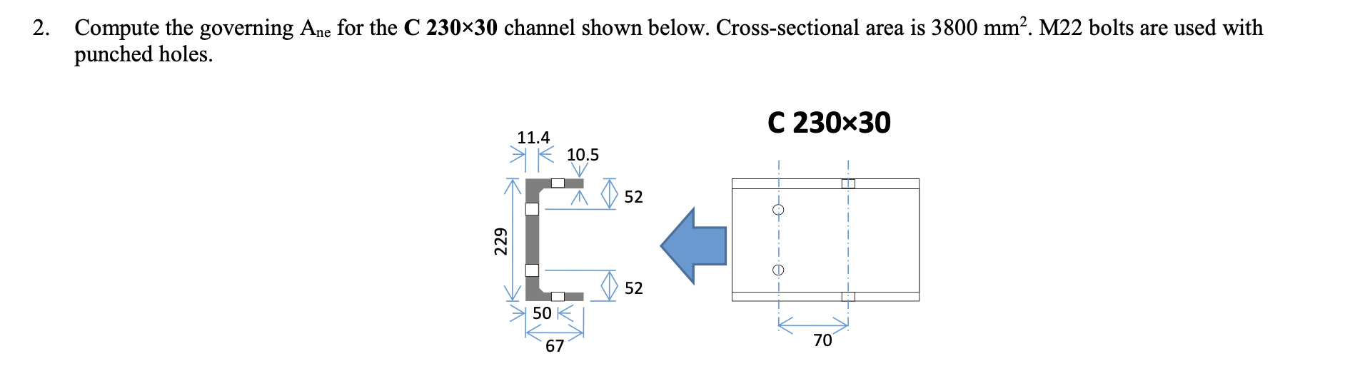 Compute the governing A n e for the C 2 3 0 3 0