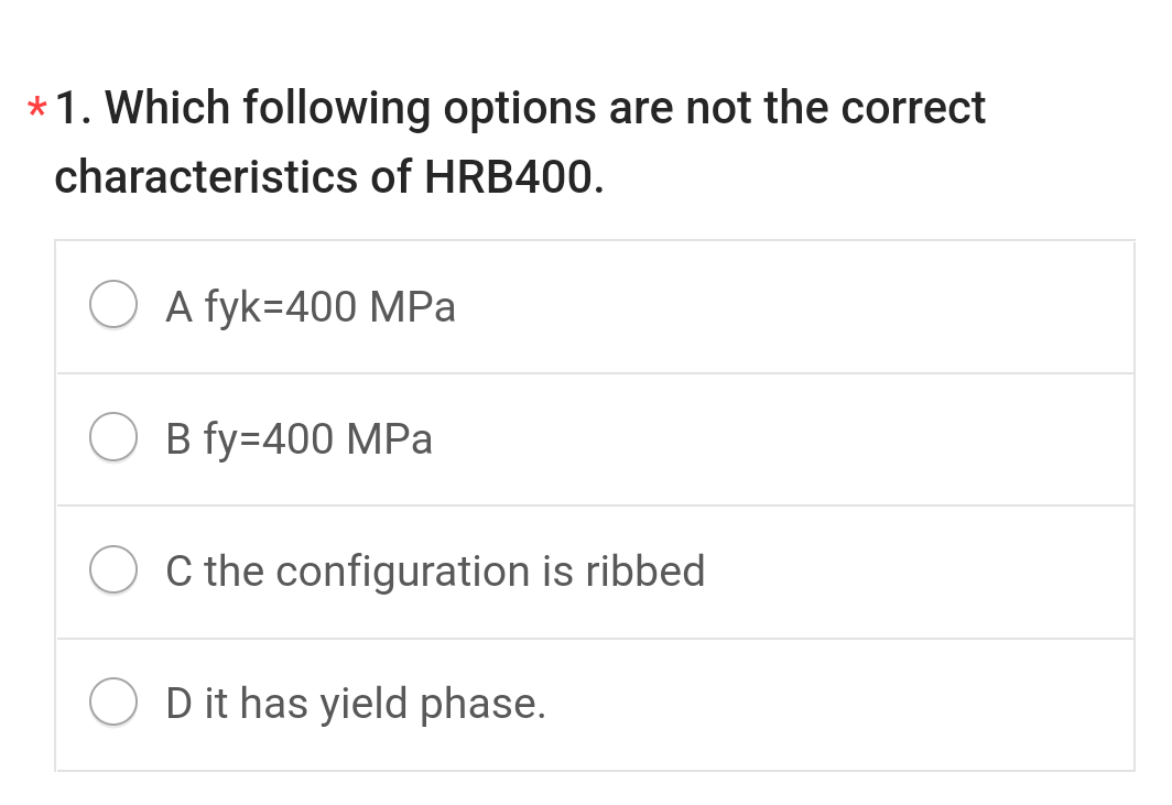 * * * 1 . Which following options are not the