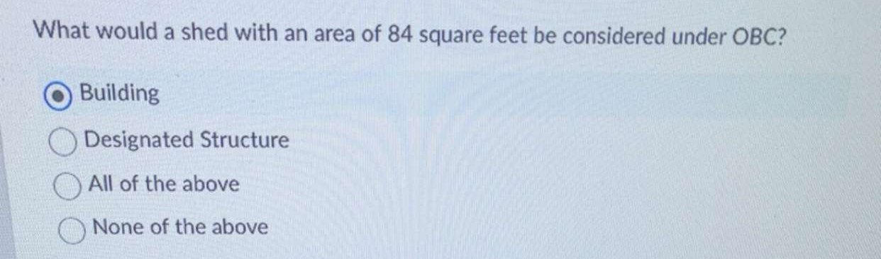 What would a shed with an area of 8 4 square feet